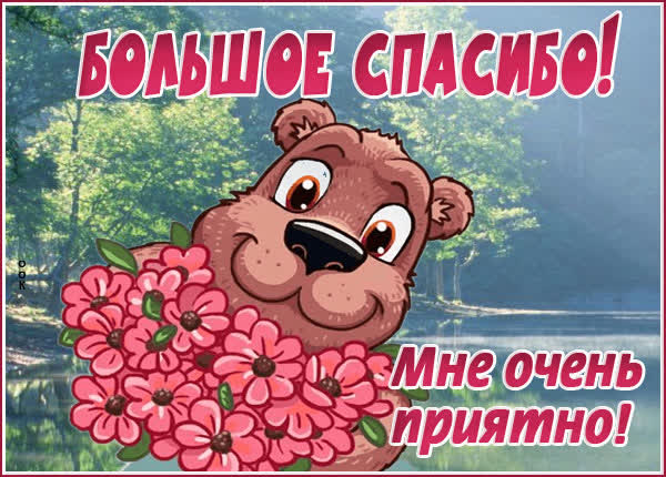 Postcard чудесная картинка большое спасибо