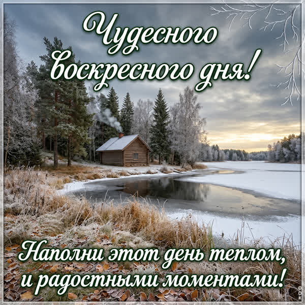 Postcard картинка чудесного воскресного дня
