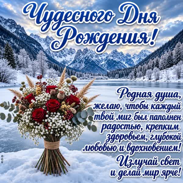 Postcard картинка для женщины с днем рождения