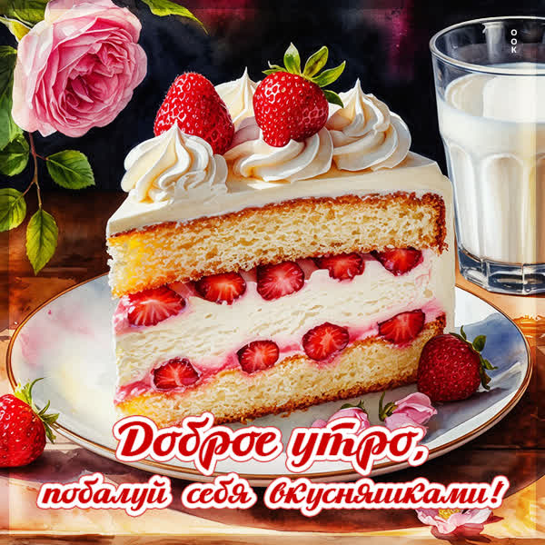 Picture картинка доброе утро, побалуй себя вкусняшками