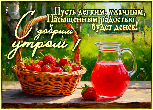 Postcard картинка доброго утра, легкости и удачи