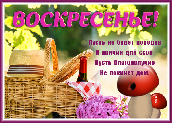 Открытка картинка доброго воскресного дня