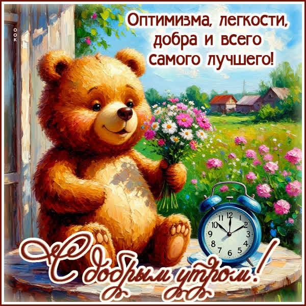Postcard картинка оптимизма и легкости с утра, и на весь день