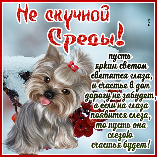 Картинка картинка поздравление со средой