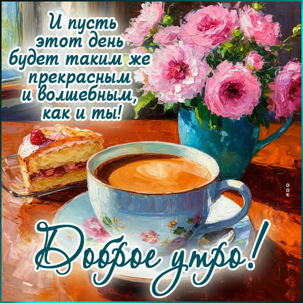 Postcard картинка прекрасного утра и дня, такого же как ты