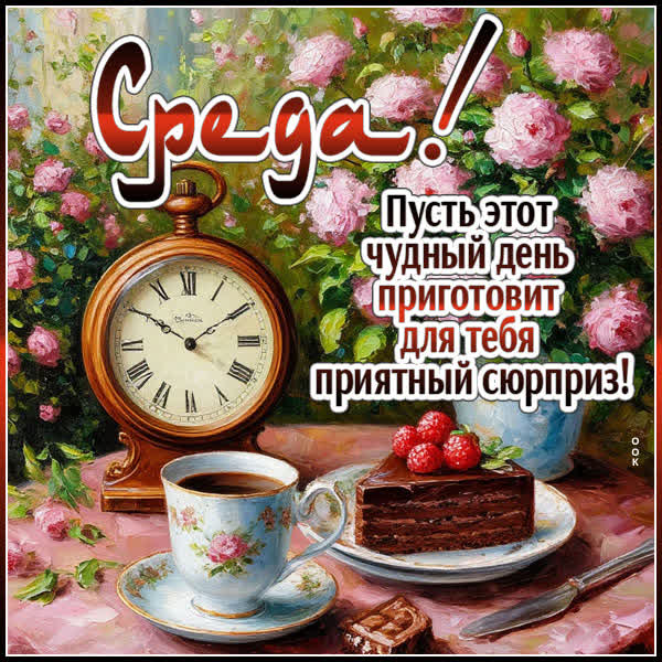 Postcard картинка приятных сюрпризов вам в эту среду