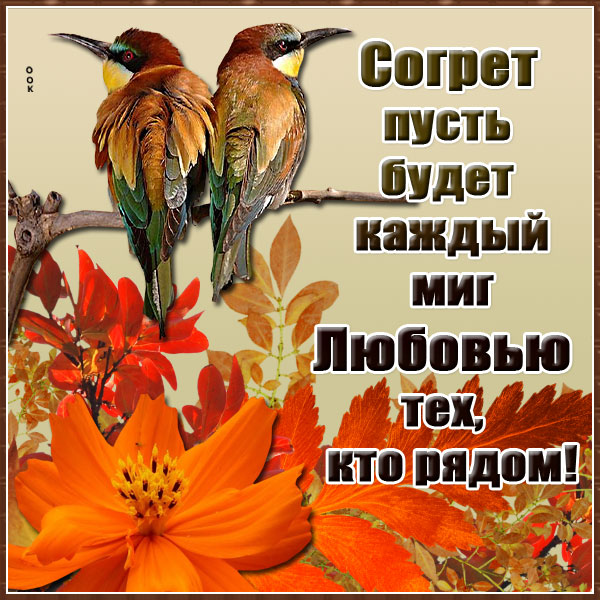 Открытка картинка пусть будет каждый миг с любовью