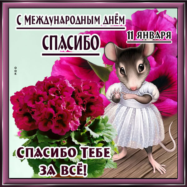 Открытка картинка с днём спасибо пусть приходит благодарность