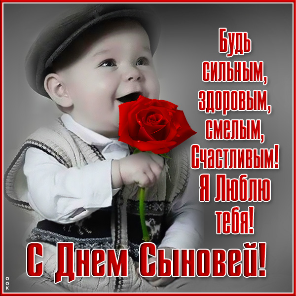 Открытка картинка с днём сыновей, здоровья и любви