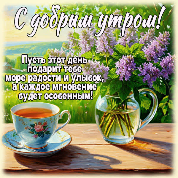 Postcard картинка с добрым и прекрасным утром
