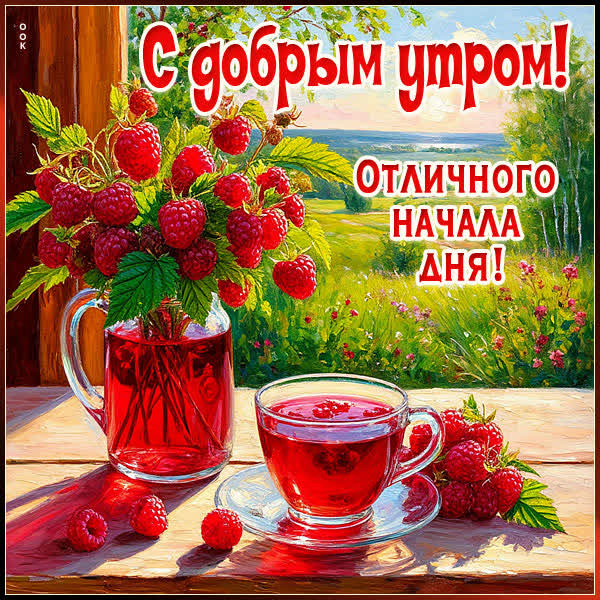 Postcard картинка с добрым утром и отличного начала дня
