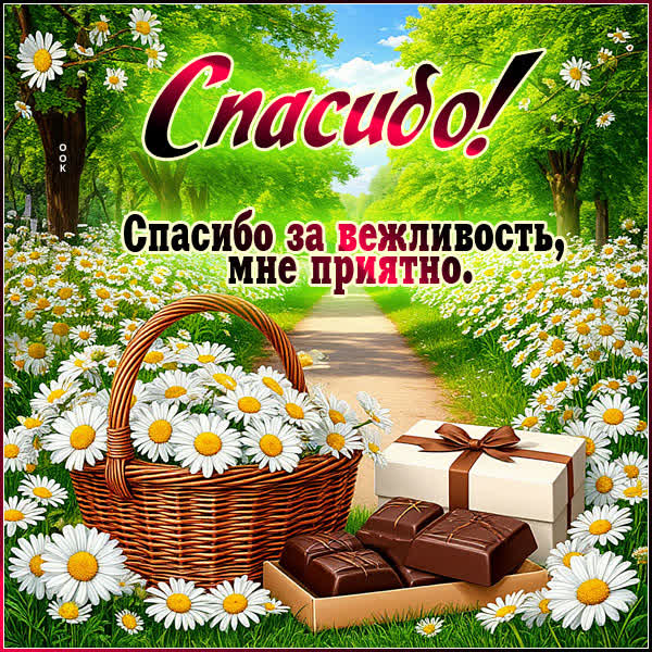 Postcard картинка спасибо за вежливость