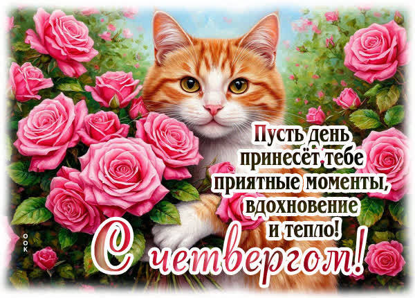 Postcard картинка тепла и радости в этот четверг