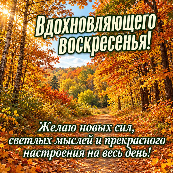Picture картинка вдохновляющего воскресенья