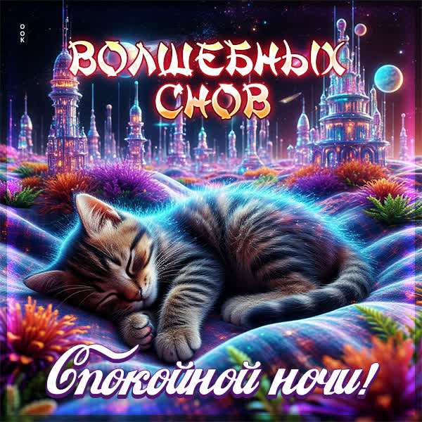 Picture картинка волшебных снов вам, спокойной ночи