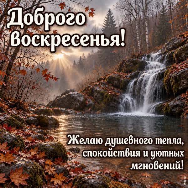 Postcard картинка воскресного душевного тепла