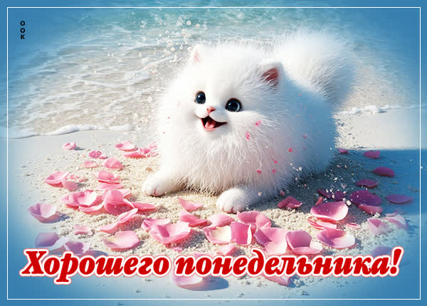 Postcard картинка хорошего и теплого понедельника