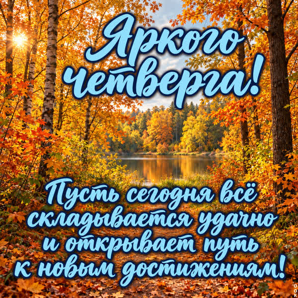 Postcard картинка яркого четверга