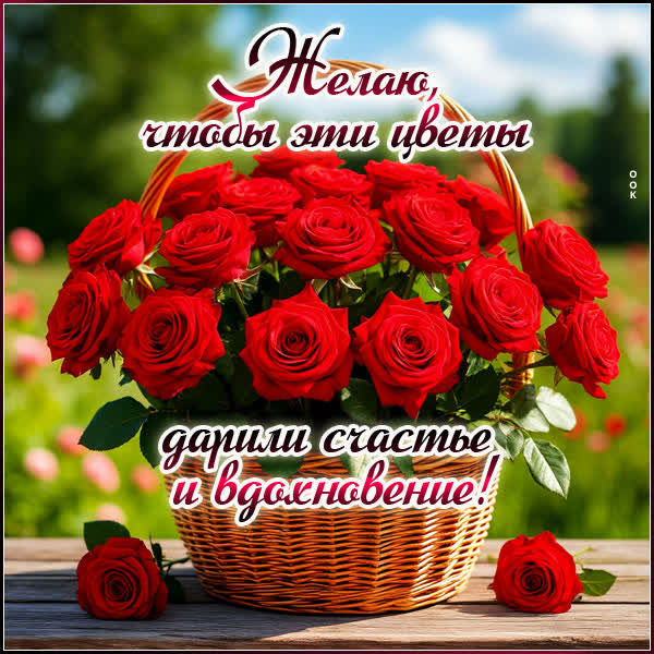 Picture картинка желаю, чтобы эти цветы дарили радость