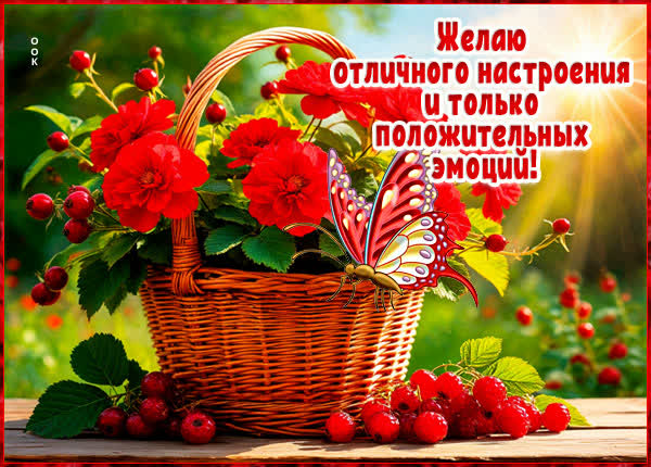 Postcard картинка желаю отличного настроения