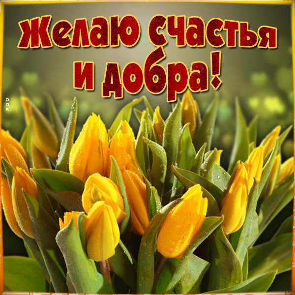 Открытка картинка желаю счастья и добра