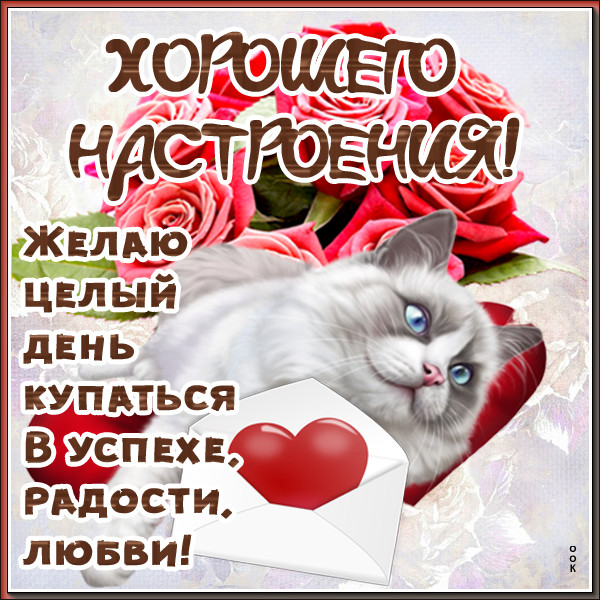 Открытка красивая картинка хорошего настроения на весь день