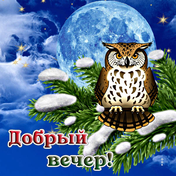 Картинка красивая открытка зимний добрый вечер