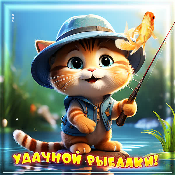 Picture миловидная открытка удачной рыбалки
