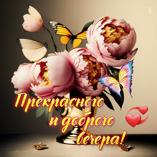 Postcard очаровательная картинка прекрасного и доброго вечера