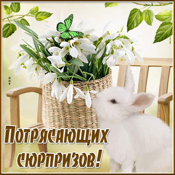 Открытка очаровательная картинка с пожеланиями