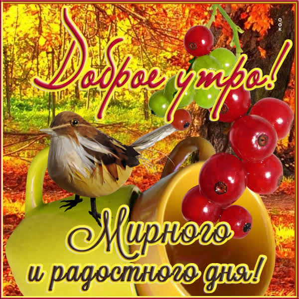 Picture осенняя открытка доброе утро
