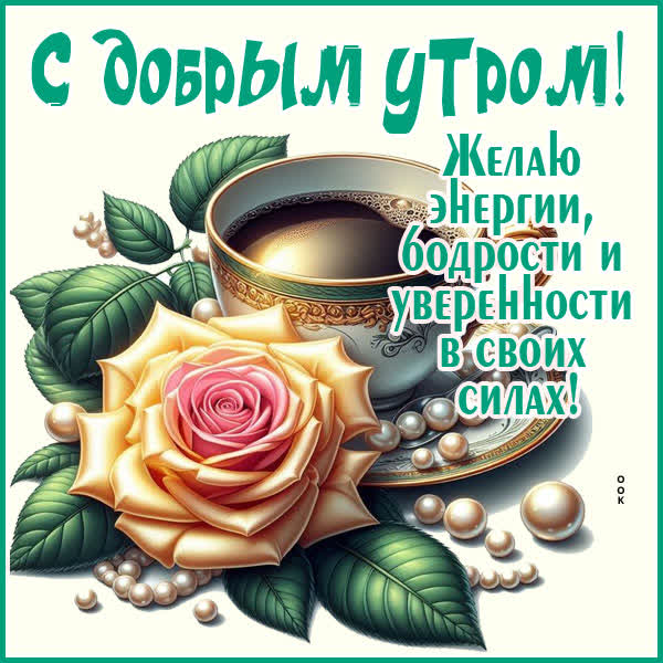 Picture открытка бодрого утра и море сил