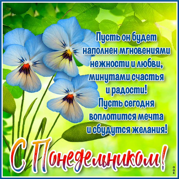 Картинка открытка чудесного понедельника