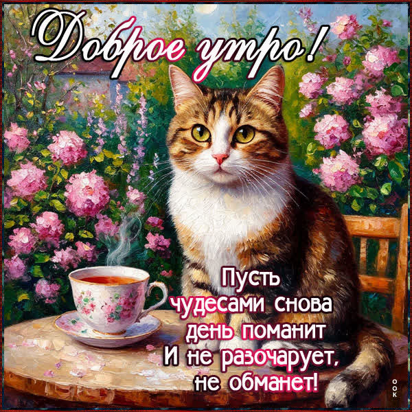 Picture открытка чудесного утра и настроения
