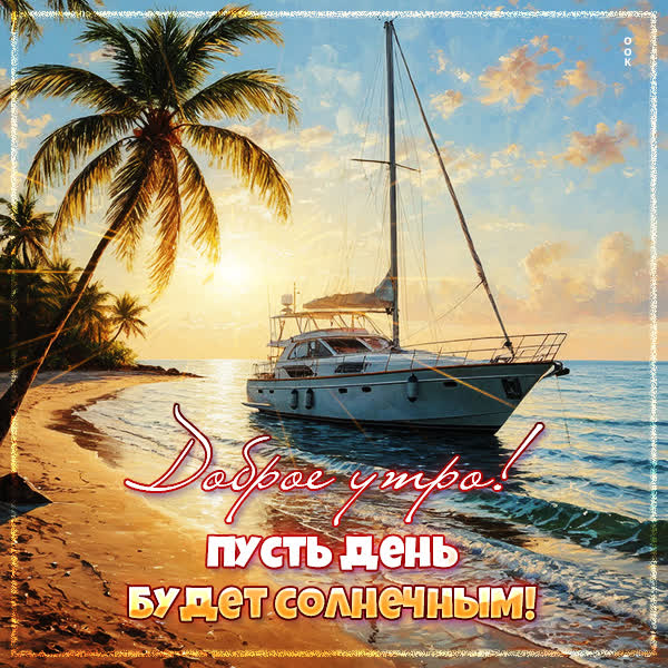 Postcard открытка доброе утро, пусть день будет солнечным