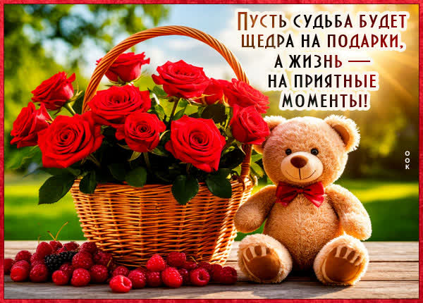 Picture открытка пусть судьба беднт щедра на подарки