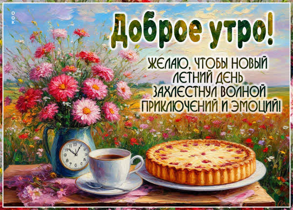 Picture открытка с утречком, летних приключений и эмоций