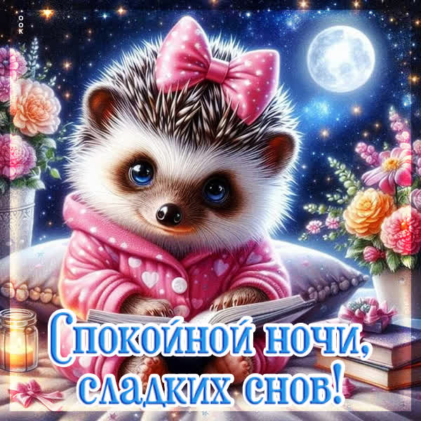 Postcard открытка спокойной ночки, пусть она пройдет сладко