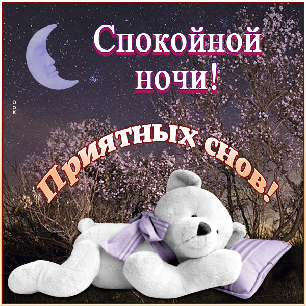 Открытка открытка спокойной ночи, приятных снов