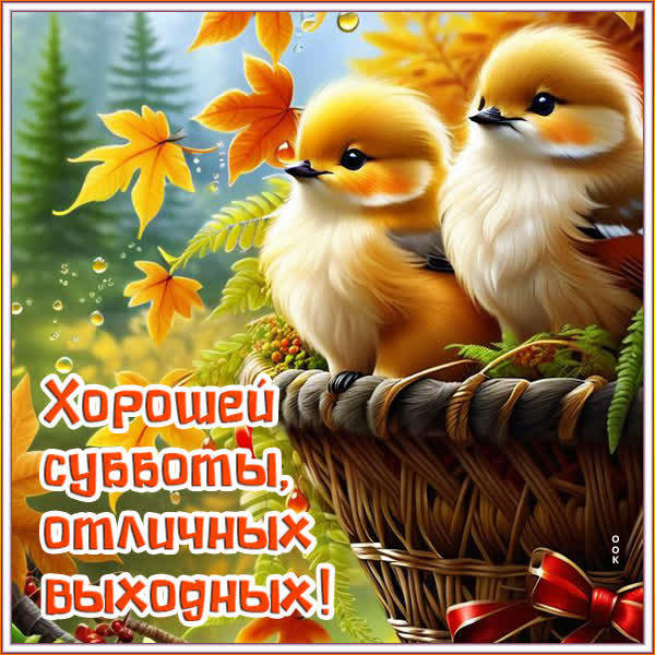 Postcard открытка хорошей субботы, отличных выходных