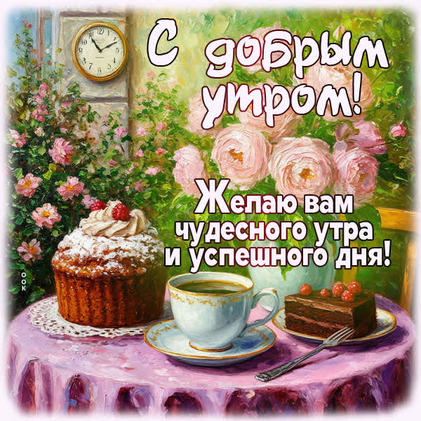 Picture открытка желаю вам чудесного утра и дня