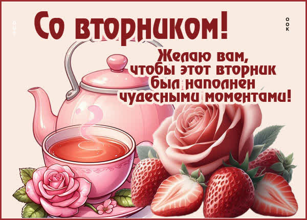 Picture открытка желаю вторника, полного радости