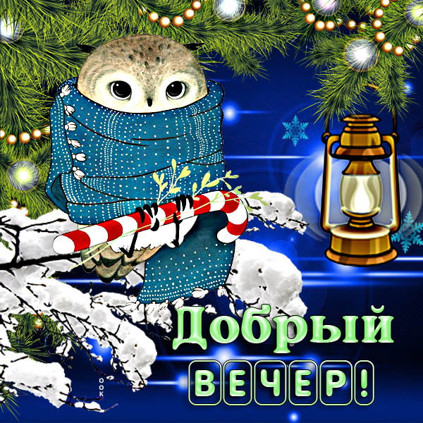 Картинка прекрасная зимняя открытка добрый вечер