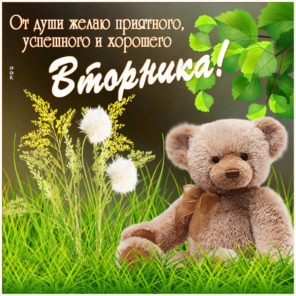 Открытка великолепная открытка с вторником