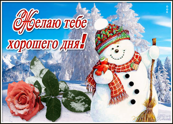 Открытка веселая открытка хорошего зимнего дня