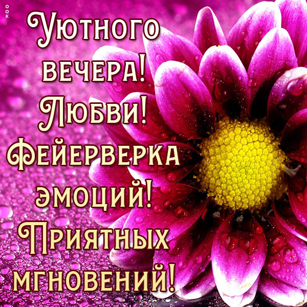 Картинка яркая картинка добрый вечер