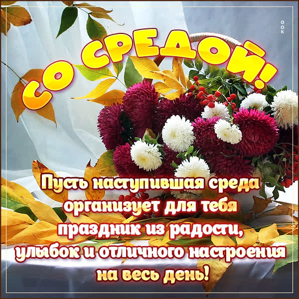 Postcard яркая открытка пусть наступившая среда