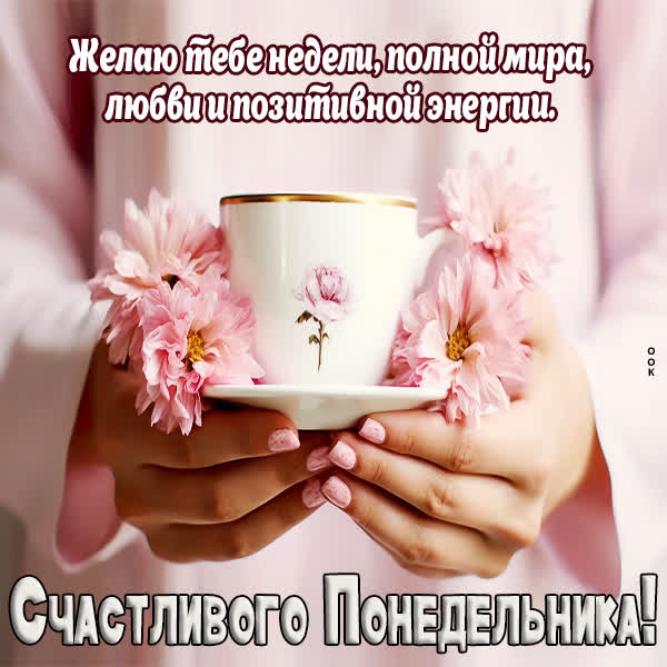 Postcard яркая открытка счастливого понедельника