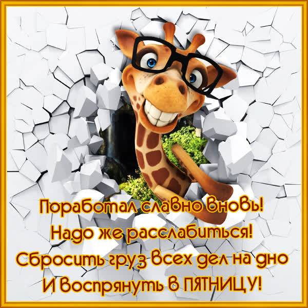 Picture забавная открытка с пятницей