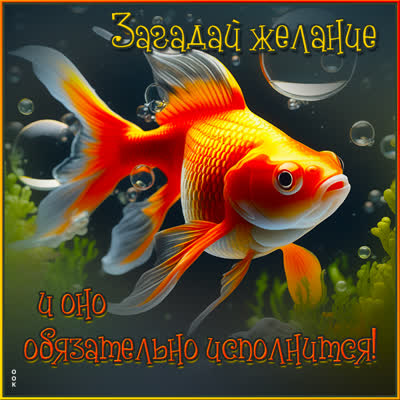 Postcard блестящая открытка загадай желание